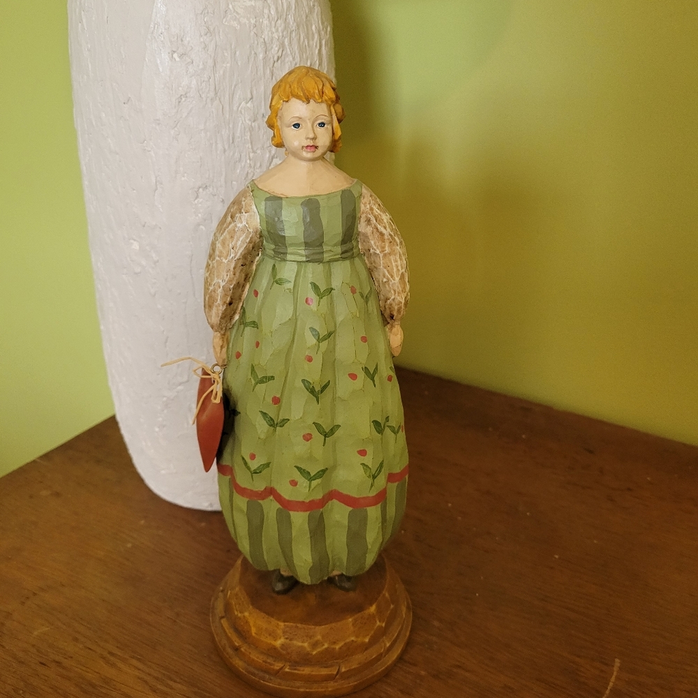 Folk Art Resin Woman Figurine